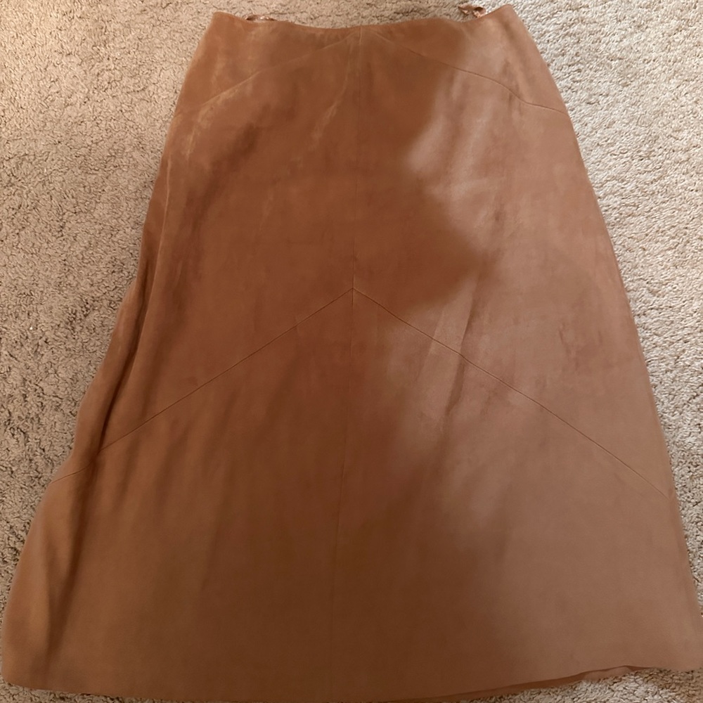 Vintage Talbots Suede Brown Skirt!